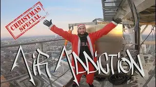 SANTA climbing the TALLEST crane in Manchester!