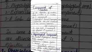 Components of Emotion in Psychology #psychology #learning  #