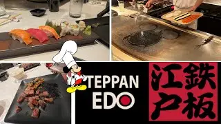 Dinner at Disney's Teppan Edo EPCOT!Sushi, Filet Mignon, Shrimp, Picky Eater Review