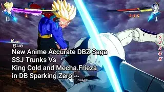 New Anime Accurate SSJ Trunks Vs King Cold and Mecha Frieza in DB Sparking Zero Mods #sparkingzero
