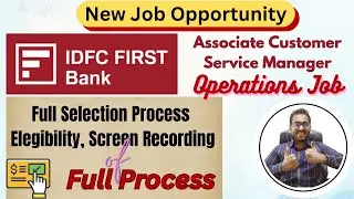IDFC First Bank Apply for Associate Customer Service Manager #bankingjobs #jobsearch #jobvacancy