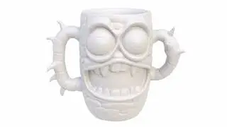 3D model of a monster mug for the Halloween holiday. Superhive, CGtrader, Cults3d (no sound)