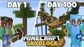 Minecraft Skyblock Journey 🚀 Day 1 to Day 100 (Big Change!)