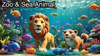 Zoo & Sea Animal Toy Adventure! 🦁🐠 Learn Animal Names for Kids