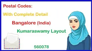 Postal Code of Kumaraswamy Layout Pin Code of  Bangalore Karnataka India Zip code post code