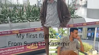 My first flight ✈️ from Surat to kashmir😍
