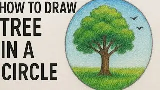 Beautiful Tree Scenery with Crow | Simple Nature Drawing Easy Art for Beginners Art withUmnaM.Akram