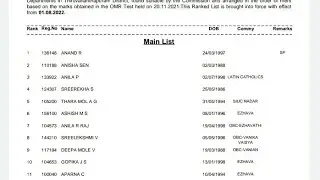 LDC THIRUVANANTHAPURAM RANK LIST MAINS..👆CAT NO. 207/2019(PDF)👆 August 3, 2022