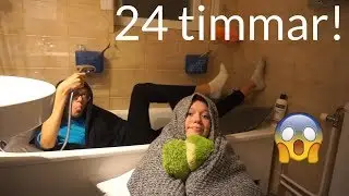 SPENDERAR 24 TIMMAR I ETT BADRUM CHALLENGE ft. Emilie