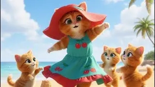 &ldquo;Sunny Beach Dance &ndash; The Adorable Cat Family Celebration&rdquo; 🌞🐾 #reels 