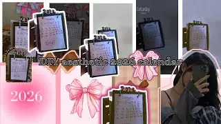 DIY 2026 aesthetic calendar 🧿🎀