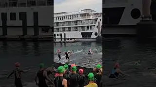 Cruise Ship Meets Ironman Swimmers River&rsquo;s Unscripted Comedy Show 😄🏊&zwj;♂️🚢 #trending #shorts #viral