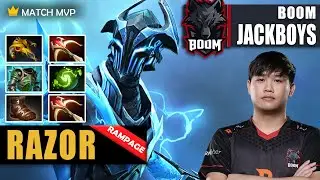 [RAMPAGE] Razor Safelane | BOOM.JACKBOYS | TRY THIS TO GAIN FREE MMR | 7.31d Gameplay Highlights