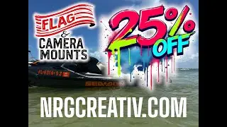SEADOO flag and camera mounts 25% off. HURRY! #seadoolife #jetski #seadoo #nrgcreativ #insta360