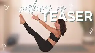 WORKING ON THE PILATES TEASER // follow along workout that will teach you how to do a teaser