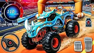 Hot Wheels Monster Trucks Stunt - Car Extreme Mega Ramp Impossible Racing - Android Gameplay