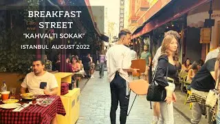 Turkish Street Food | Breakfast Street | Besiktas | August 2022 | 4K
