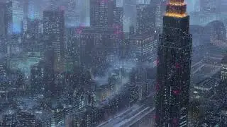 Midnight City Rain 🌧️ | 1-Hour ASMR Sleep & Relaxation | Urban Serenity 🌃💤