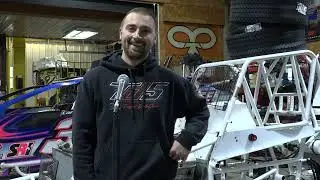 Ronnie Davis III shows me the two Modifieds in his shop Apr 4 2023