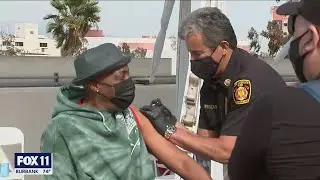 Celebrities get vaccinated at USC, encourage everyone to get one