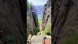 The Tallest Vertical Drop in Ontario #hiking #sleepinggiant #visittbay