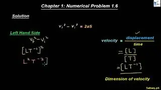 Class 11th | Punjab Board (2025-26) | Chapter 1 | Numerical Problem: 1.6, Physics Lecture | Sabaq.pk