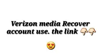 verizon media recover account