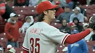 Cole Hamels records his 1st career Major League strikeout | May 12, 2006 | Phillies @ Reds