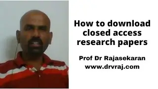 How to download closed access research papers free