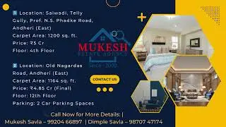 🏡 3 BHK Apartments for Sale in Andheri East 🏡
