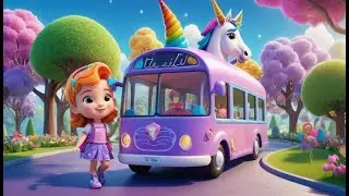 Magical Unicorn Bus Ride 🦄 | Fun Kids Song Adventure | Colorful Nursery Rhyme