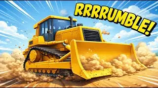Bulldozer Song for Kids 🚜 | RRRRUMBLE! | 3D Animated Vehicle Song