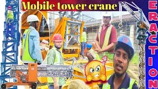 Mobile 📲 tower crane 🏗️ Eraction || MTC Operating and testing || #newsantalivlogs #vlogs 