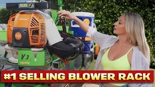 The Best Selling Backpack Blower Rack on the Market! #landscapers #trailers #lawncare