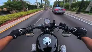 Miami Sunset Ride | Harley-Davidson 48 POV | No Talking, Just Ride