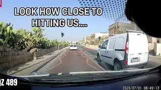 Malta traffic rules - Ignoring road markings and NEARLY HITTING US!