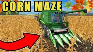 СОЗДАЕМ КУКУРУЗНЫЙ ЛАБИРИНТ ДЛЯ ОСЕННИХ ФЕСТИВАЛЕЙ И ПОСЕТИТЕЛЕЙ | FARMING SIMULATOR 2017
