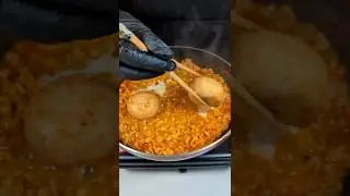 Carbonara Buldak Ramen with Cheese Balls #shorts #asmr