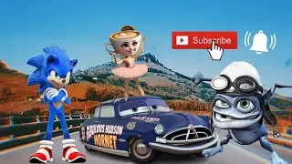 Sonic, Crazy Frog & Coffee Girl Drive Adventure ☕🚗 | Funny Cartoon Moments 2025