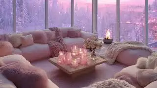 Moody Piano Jazz Ambience with Cozy Fireplace for Winter Relaxation and Tranquil Atmosphere