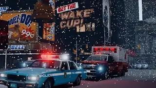 GTA 5 Liberty City Snow/Blizzard. Tour Of Star Junction Animated Signs. GTA3 Theme Music