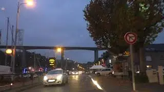 Night Drive On The D24, 22190 Pl&eacute;rin, C&ocirc;tes d'Armor, Brittany, France 17th November 2018