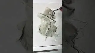 Bas relief sculpture painting with wall putty #art #3dart #basrelief #drywallart #wallsculpture