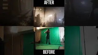 Zombie invasion before after #blender #greenscreen