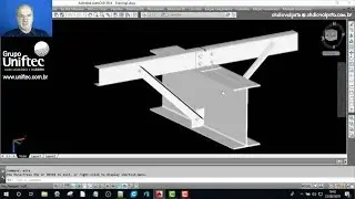 DICA - Terças de Cobertura com Mãos-Francesas apoiadas em Viga I - Modelagem 3D