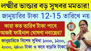 Mamata announces increase in allocation for Lokkhi Bhandar in January | Lokkhi Bhandar January Mo...