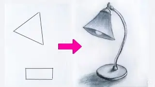Table Lamp drawing || How to draw Table Lamp easily