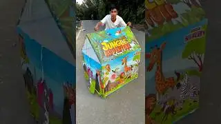 Bachon Ka New Jungle Tent House 🏕️ Unboxing & Setup Challenge 😱 #shots
