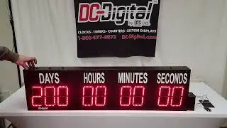 Large, Outdoor Waterproof, Countdown to an Event Days, Hours, Minutes and Seconds Timer - DC-609T-DN