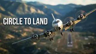 PMDG DC-6 | Заход на посадку по VOR | Посадка по кругу | Microsoft Flight Simulator
